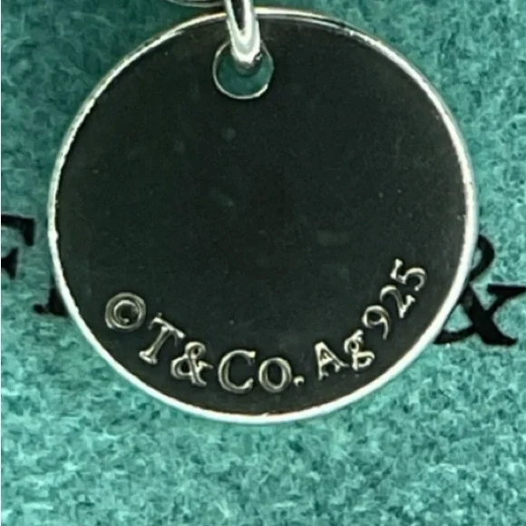 Tiffany’s Notes Letter A Initial Mini Round Charm 925 Authentic - Picture 3 of 4